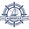 Логотип яхт-клуба Адмирал синего цвета